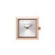 Boitier de montre Les Georgettes coutures carré doré rose cadran argent