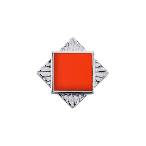 Clip manchette couture Les Georgettes corail 14 mm finition Argentée