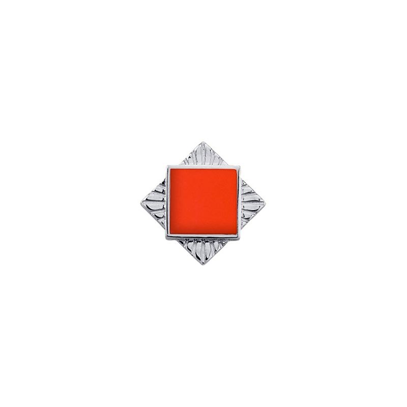 Clip manchette couture Les Georgettes corail 14 mm Argenté