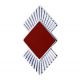 Clip manchette couture Les Georgettes bordeaux 40 mm finition Argentée