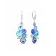 Boucles d'oreilles Spark Argent et cristaux pendantes bleues