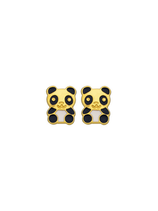 Boucles D Oreilles Enfant Panda Or Boucles D Oreilles Enfant Panda Or