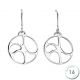 Boucles d'oreilles Les Georgettes motif volute finition argent diamètre 16 mm
