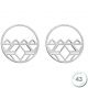 Boucles d'oreilles Les Georgettes motif inca finition argent diamètre 43 mm