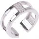 Bague Les Georgettes précieuses motif barrette finition argent 8 mm
