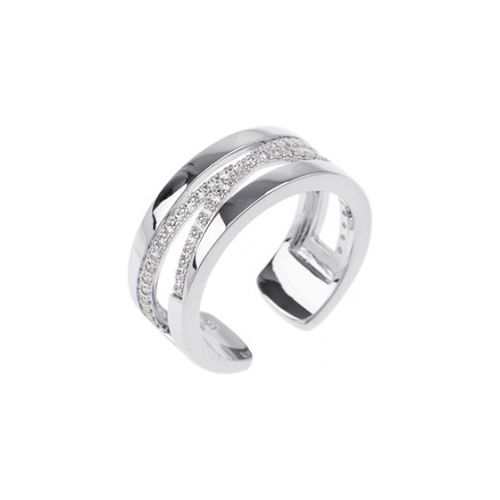 Bague Les Georgettes précieuses motif liens finition argent 8 mm