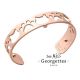 Bracelet manchette miss Les Georgettes motif chat finition Or rose