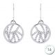 Boucles d'oreilles Les Georgettes précieuses motif perroquet finition argent diamètre 16 mm
