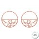 Boucles d'oreilles Les Georgettes précieuses motif girafe finition Or rose diamètre 43 mm
