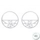 Boucles d'oreilles Les Georgettes motif pétales finition argent diamètre 43 mm