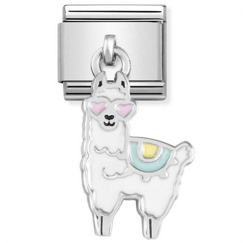 Maillon Nomination classic charms lama coloré