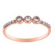 Bague solitaire Or rose et oxydes