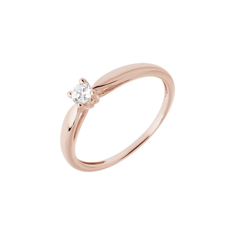bague solitaire or rose bague solitaire or rose