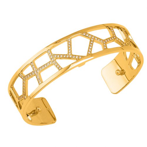 Bracelet manchette Les Georgettes précieuses motif girafe finition Or jaune small