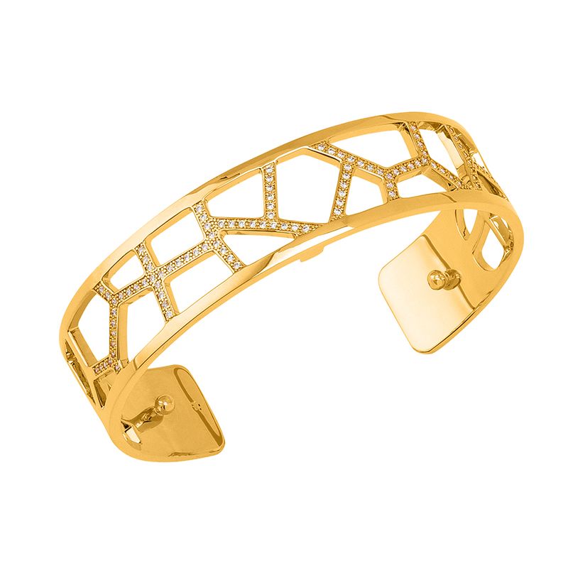 Bracelet manchette Les Georgettes précieuses motif girafe finition Or jaune small