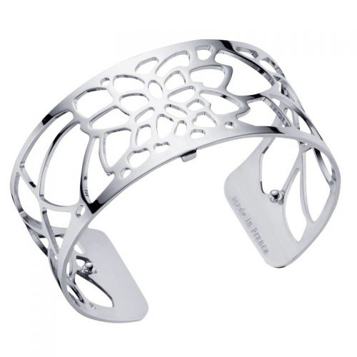  Bracelet manchette Les Georgettes motif nénuphar finition Argent medium