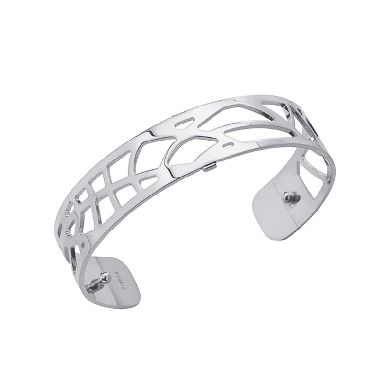 Bracelet manchette Les Georgettes motif fougères finition Argent small