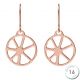 Boucles d'oreilles Les Georgettes motif solaire finition Or rose diamètre 16 mm