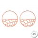 Boucles d'oreilles Les Georgettes motif ruban finition Or rose diamètre 43 mm