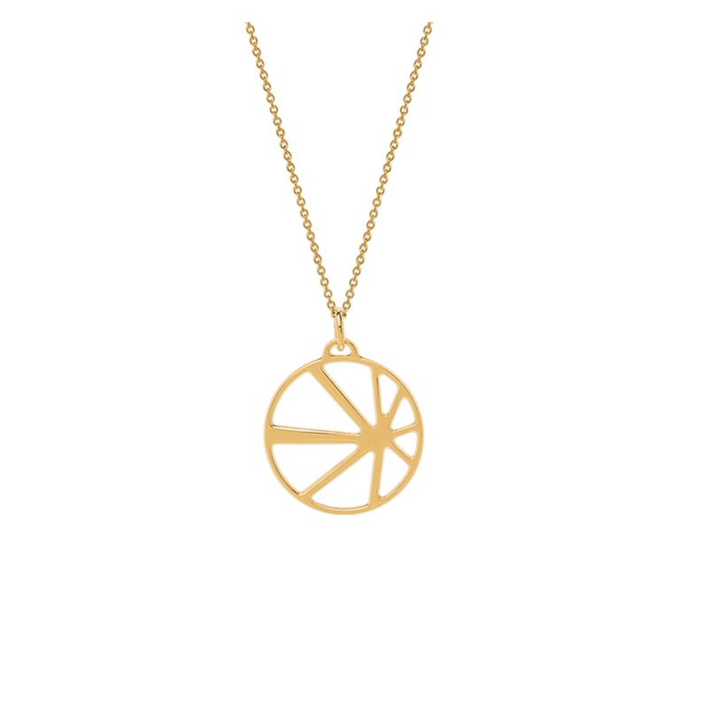 Collier femme Les Georgettes finition Or jaune motif solaire