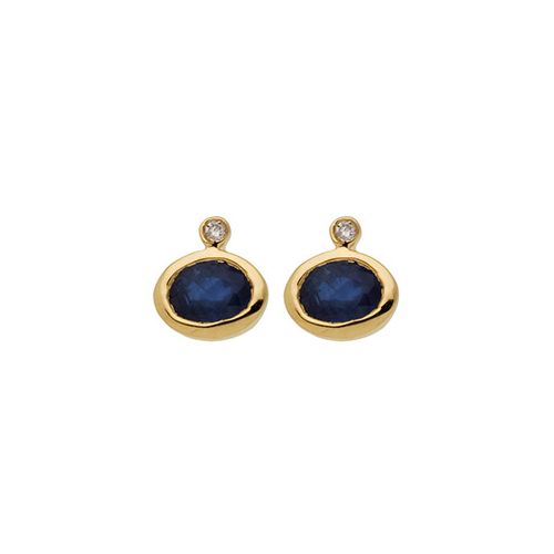 Boucles d'oreilles Or et saphirs