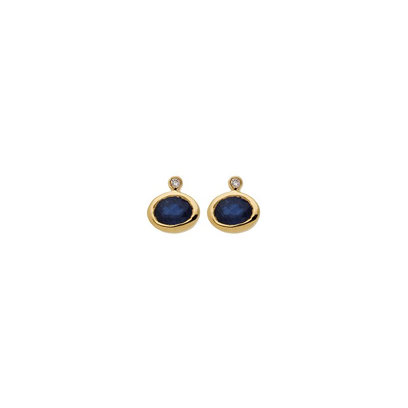 Boucles d'oreilles Or et saphirs
