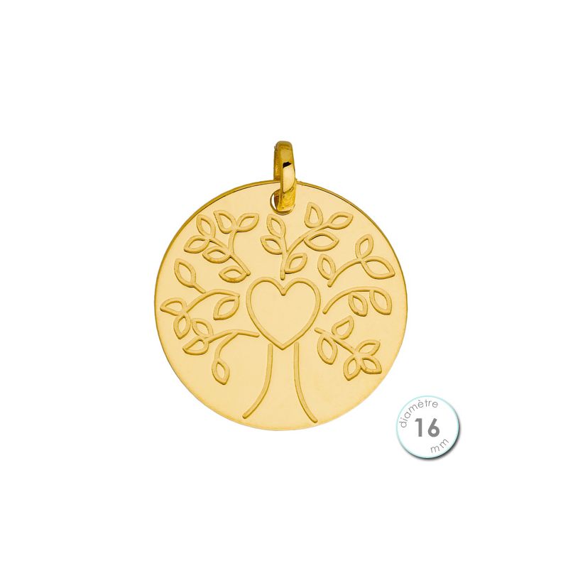 Pendentif Or jaune arbre de vie