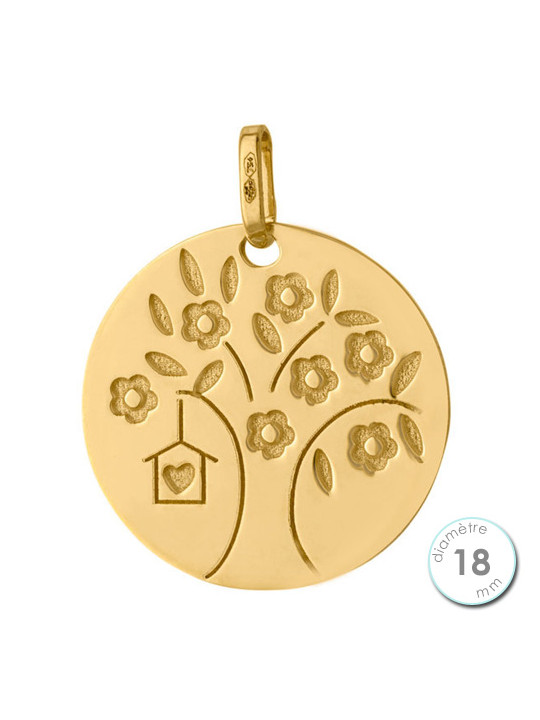 Pendentif Or jaune arbre de vie