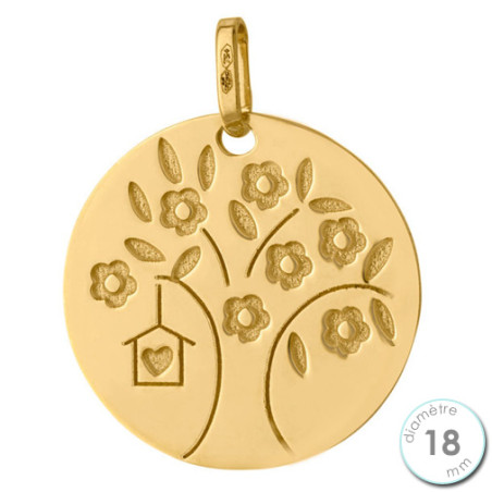 Pendentif Or jaune arbre de vie