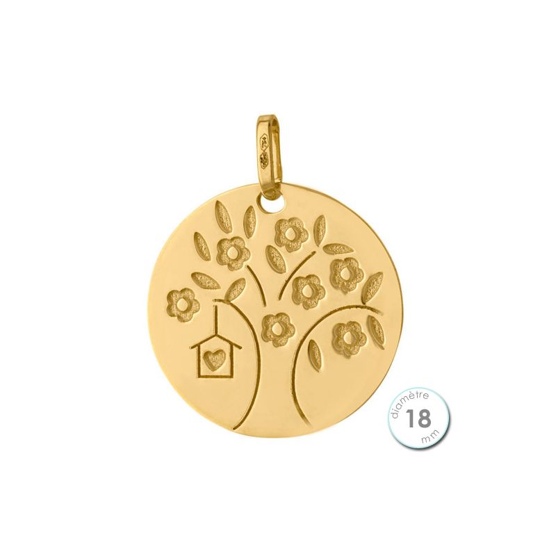 Pendentif Or jaune arbre de vie