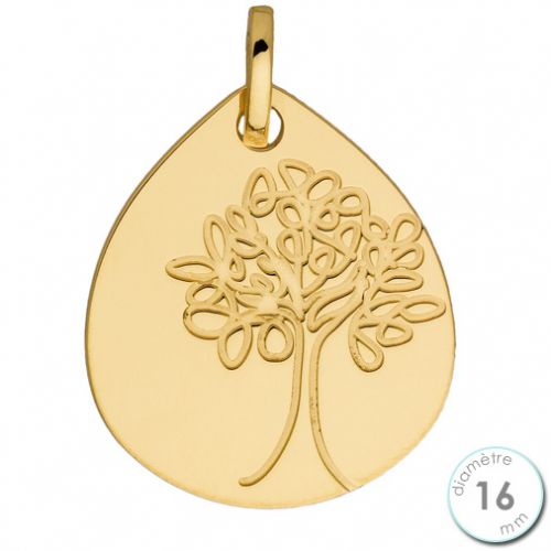 Pendentif Or jaune arbre de vie