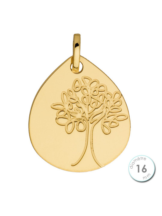 Pendentif Or jaune arbre de vie