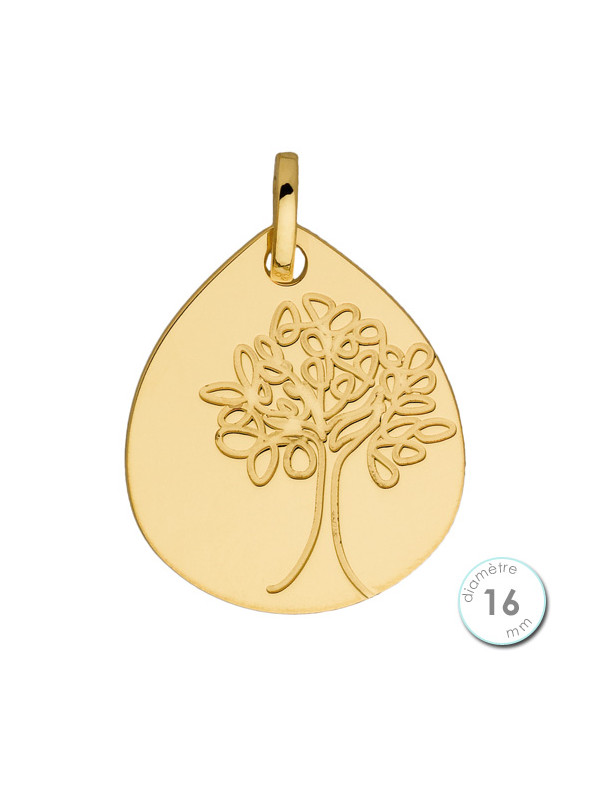 Pendentif Or jaune arbre de vie