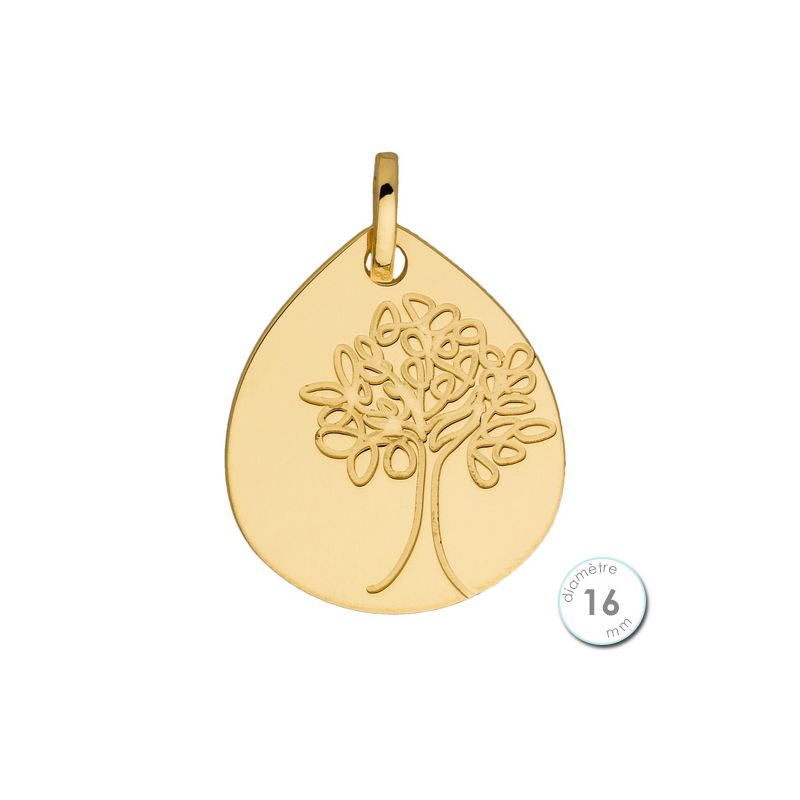 Pendentif Or jaune arbre de vie