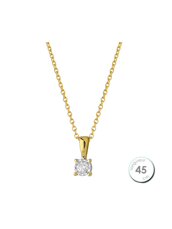 Collier Or jaune et Diamant