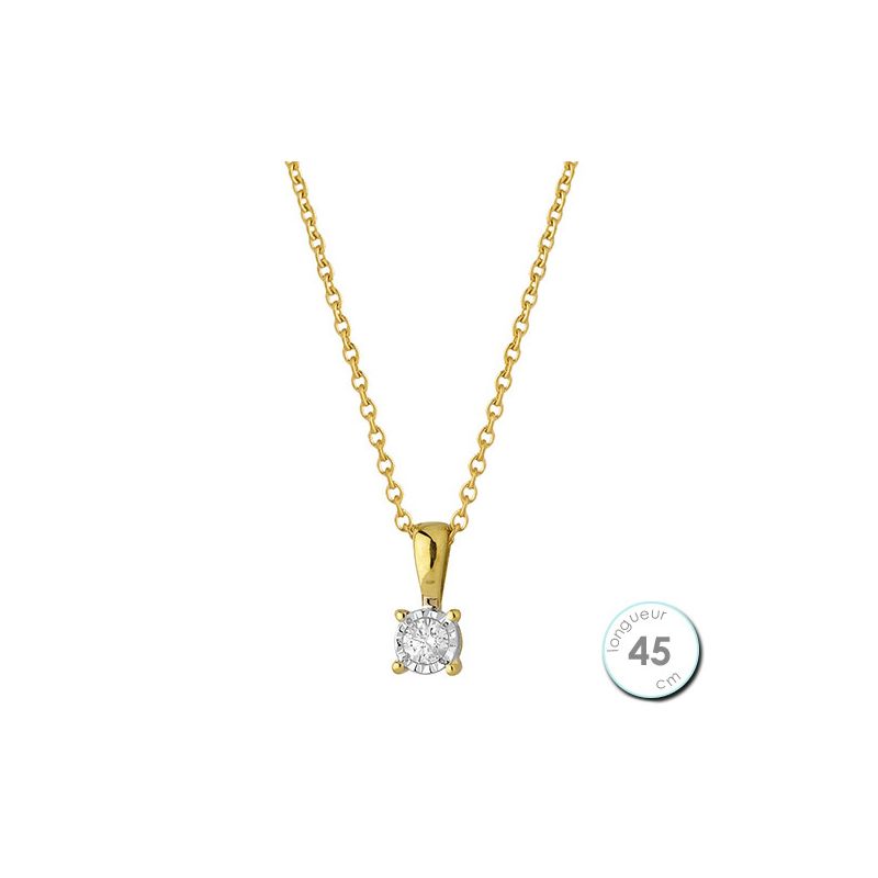 Collier Or jaune et Diamant