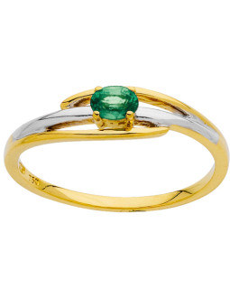 Bague 2 Ors et Emeraude