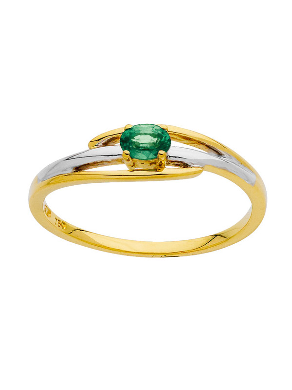 Bague 2 Ors et Emeraude