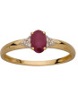 Bague Or jaune, rubis et Diamant