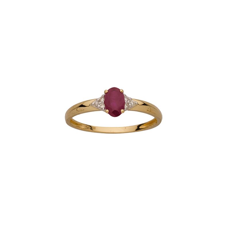 Bague Or jaune, rubis et Diamant