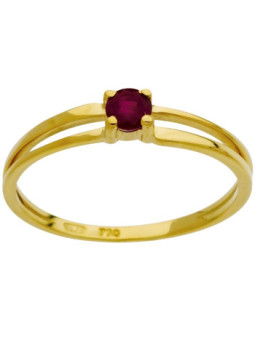 Bague Or jaune, rubis et Diamant
