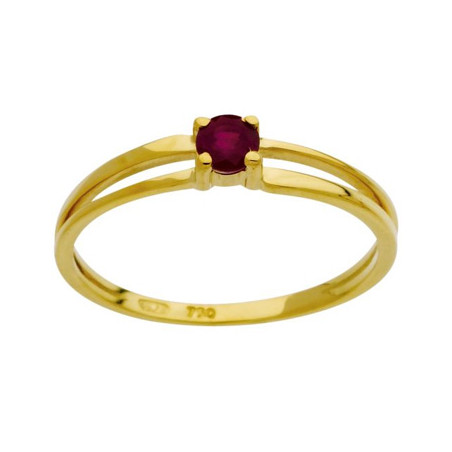 Bague Or jaune, rubis et Diamant
