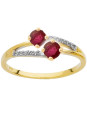 Bague Or jaune, rubis et Diamant