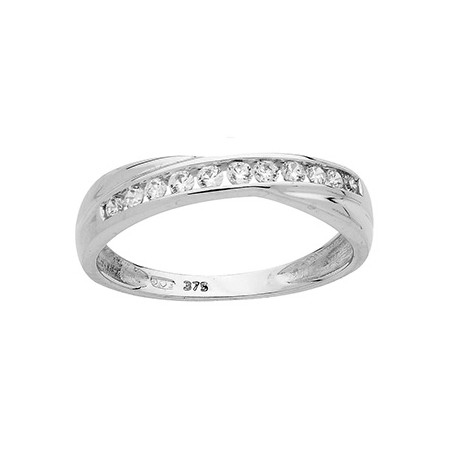 Bague Or blanc et oxydes