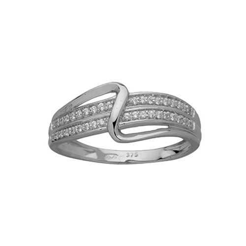 Bague Or blanc et oxydes
