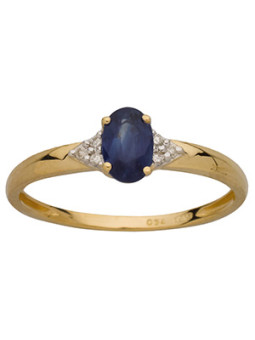 Bague Or jaune, Saphir et Diamants