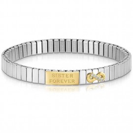 Bracelet extensible Nomination acier et Or soeurs 