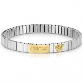 Bracelet extensible Nomination acier et Or gardien