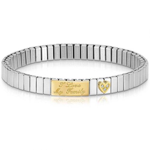 Bracelet extensible Nomination acier et Or famille