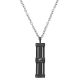 Collier homme All Blacks acier et carbone